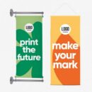 Fassadenbanner Längliches Bannertuch für den Innen- und Außenbereich