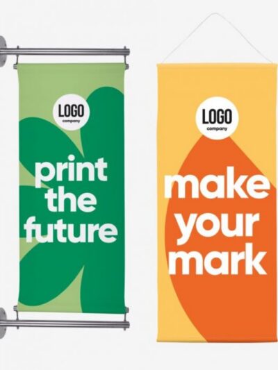 Fassadenbanner Längliches Bannertuch für den Innen- und Außenbereich