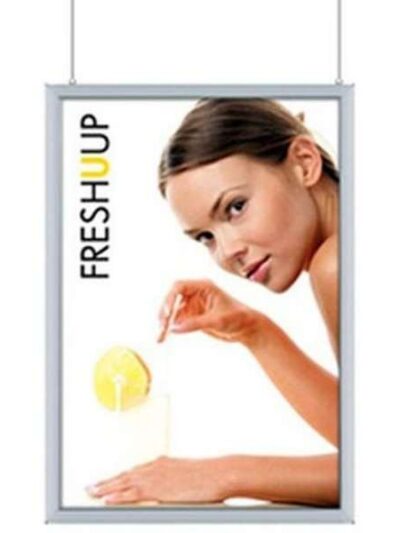 Slim Light Lux Leuchtkasten, doppelseitiger LED-Kasten A4, Silber