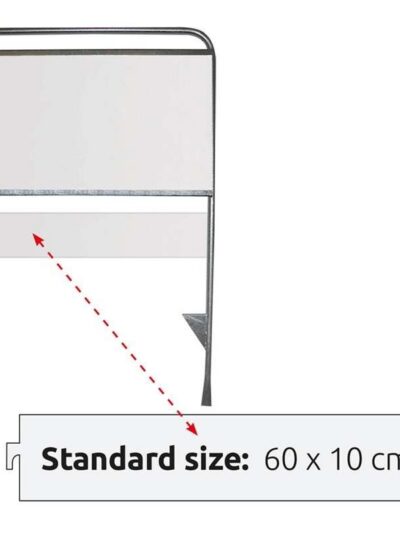 Schmale Maklerschildplatte für Estate Sign Standard, 60 x 10 cm