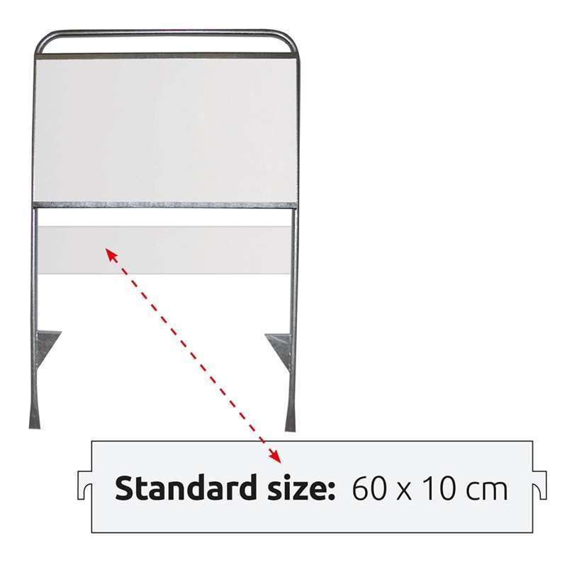 Schmale Maklerschildplatte für Estate Sign Standard, 60 x 10 cm