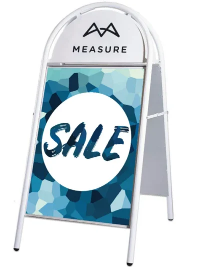 Kundenstopper, Gotik Original, Weiß, B2 - 50 x 70 cm