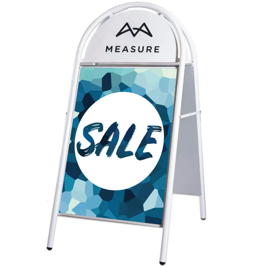 Kundenstopper, Gotik Original, Weiß, B2 - 50 x 70 cm