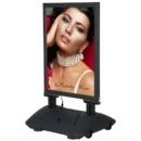 Wind-LED Pro Waterbase Kundenstopper mit Batterie, A1, Schwarz