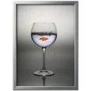 Klapprahmen, 20 mm Aluminium Flachprofil, Silber, A4 - 21 x 29,7 cm