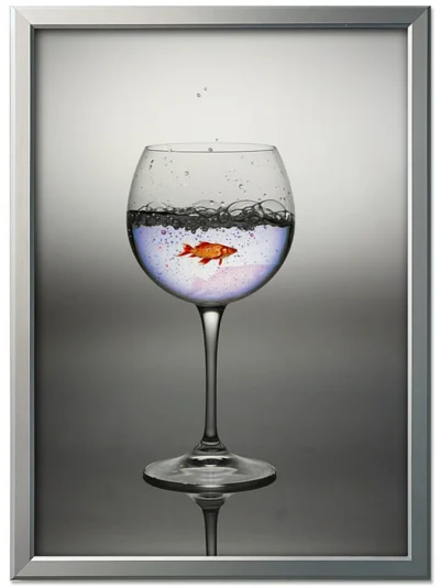 Klapprahmen, 20 mm Aluminium Flachprofil, Silber, A4 - 21 x 29,7 cm