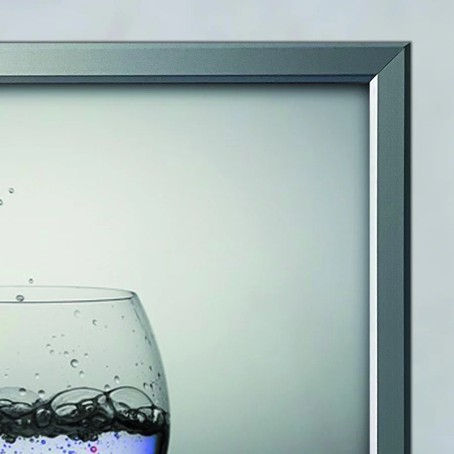 Klapprahmen, 20 mm Aluminium Flachprofil, Silber, A4 - 21 x 29,7 cm – Bild 2