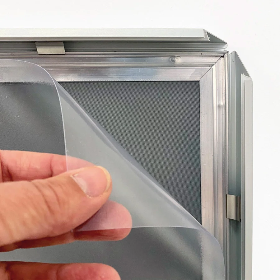 Klapprahmen, 20 mm Aluminium Flachprofil, Silber, A4 - 21 x 29,7 cm – Bild 3