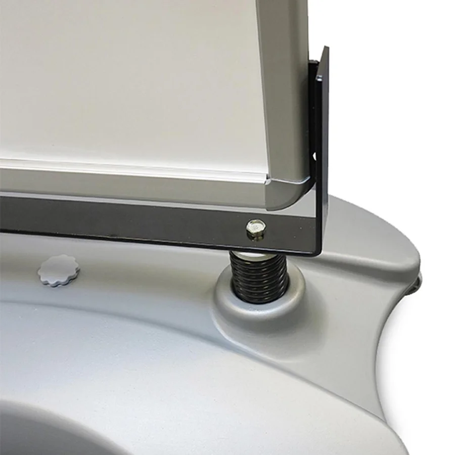 Kundenstopper, Wind-Sign Waterbase Basic, 32 mm, Silber, B2 - 50 x 70 cm – Bild 2