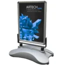 Kundenstopper, Wind-Sign Waterbase Basic, 32 mm, Silber, B2 - 50 x 70 cm