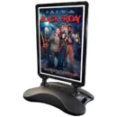 Kundenstopper, Wind-Sign Waterbase Basic, 32 mm, Schwarz, B2 - 50 x 70 cm