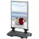 Kundenstopper, Wind-Pro Waterbase, 33 mm, Silber, B2 - 50 x 70 cm