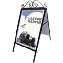 Kundenstopper Antique, aus Stahl inkl. Frontplatten, B2, 50 x 70 cm, Schwarz