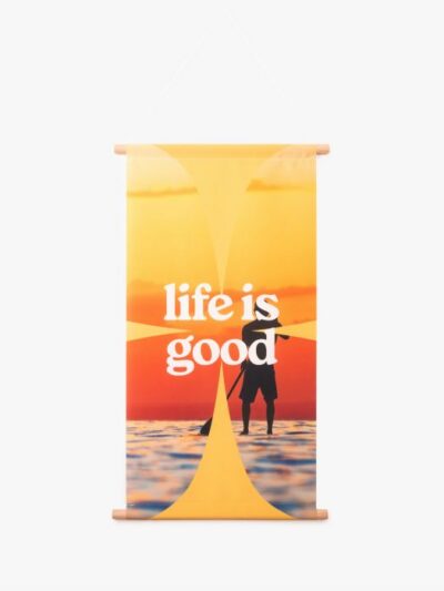 Textilposter Mit Buchenholzstangen